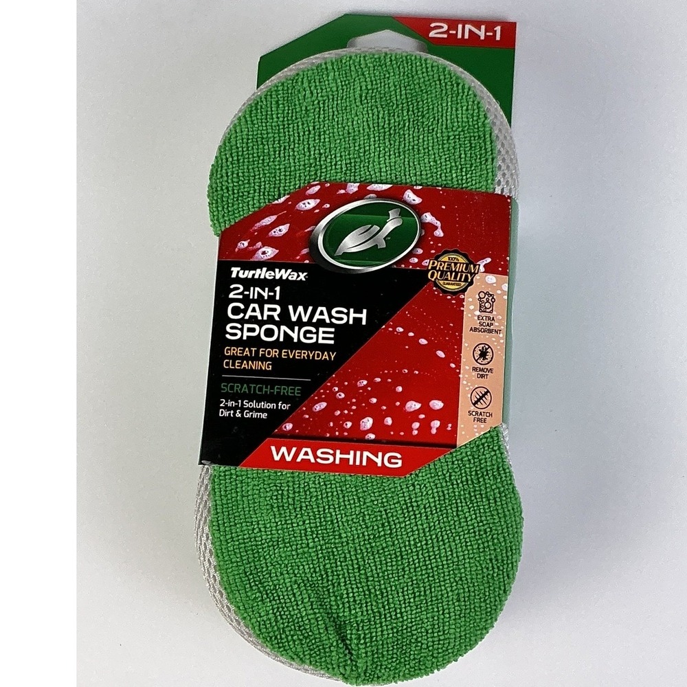 2 Turtle Wax‎ 2 in 1 Car Wash Sponge Great for Everyday Cleaning Scratch Free